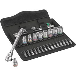 Wera 05004021001 1/4" Drive Zyklop Metal Ratchet Set - 28 Pieces