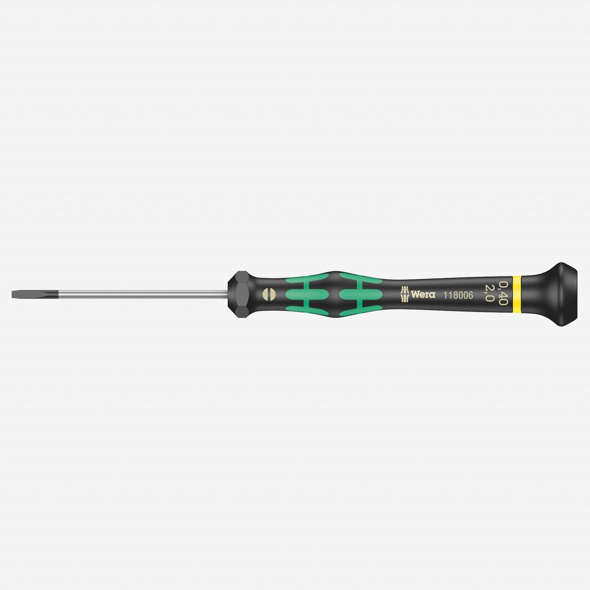 Wera 118006 2 x 60mm Kraftform Micro Slotted Precision Screwdriver