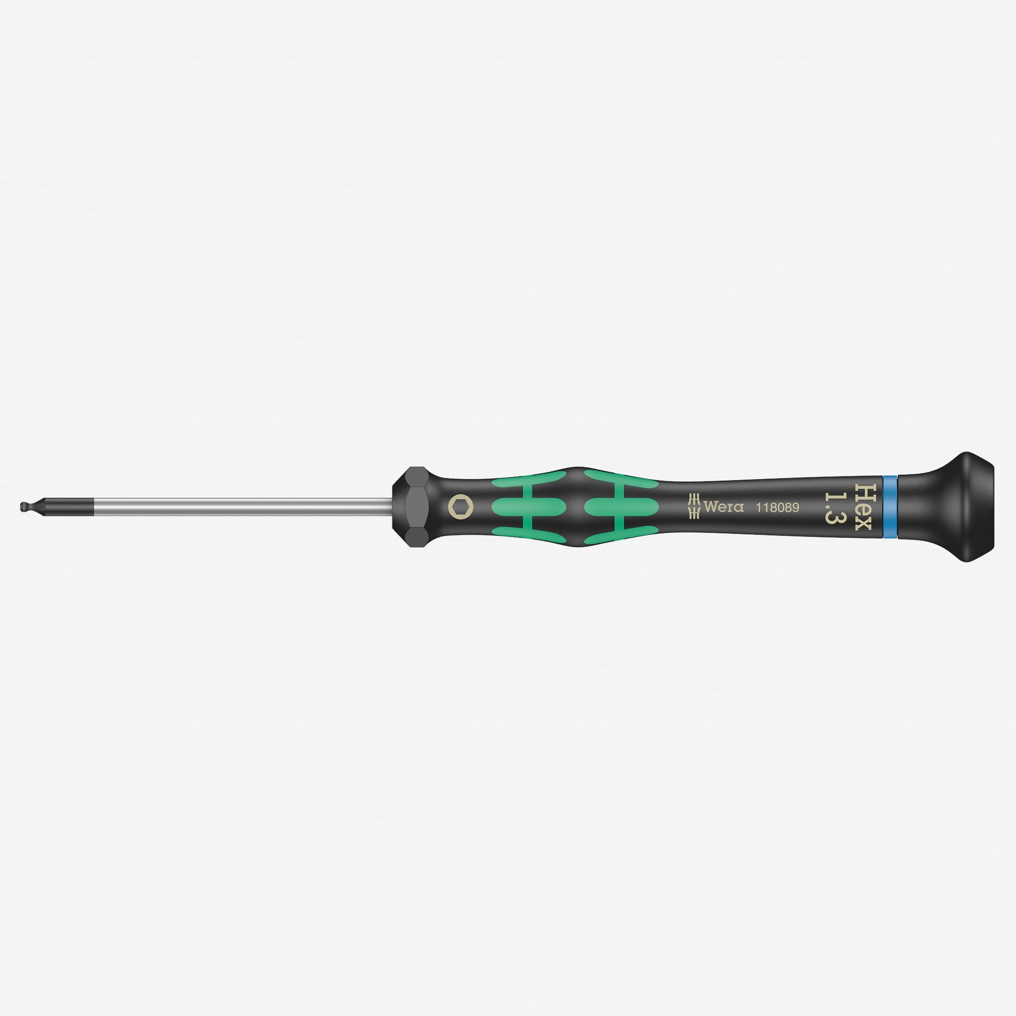 Wera 118089 1.3 x 60mm Kraftform Micro Ball End Hex Precision Screwdriver