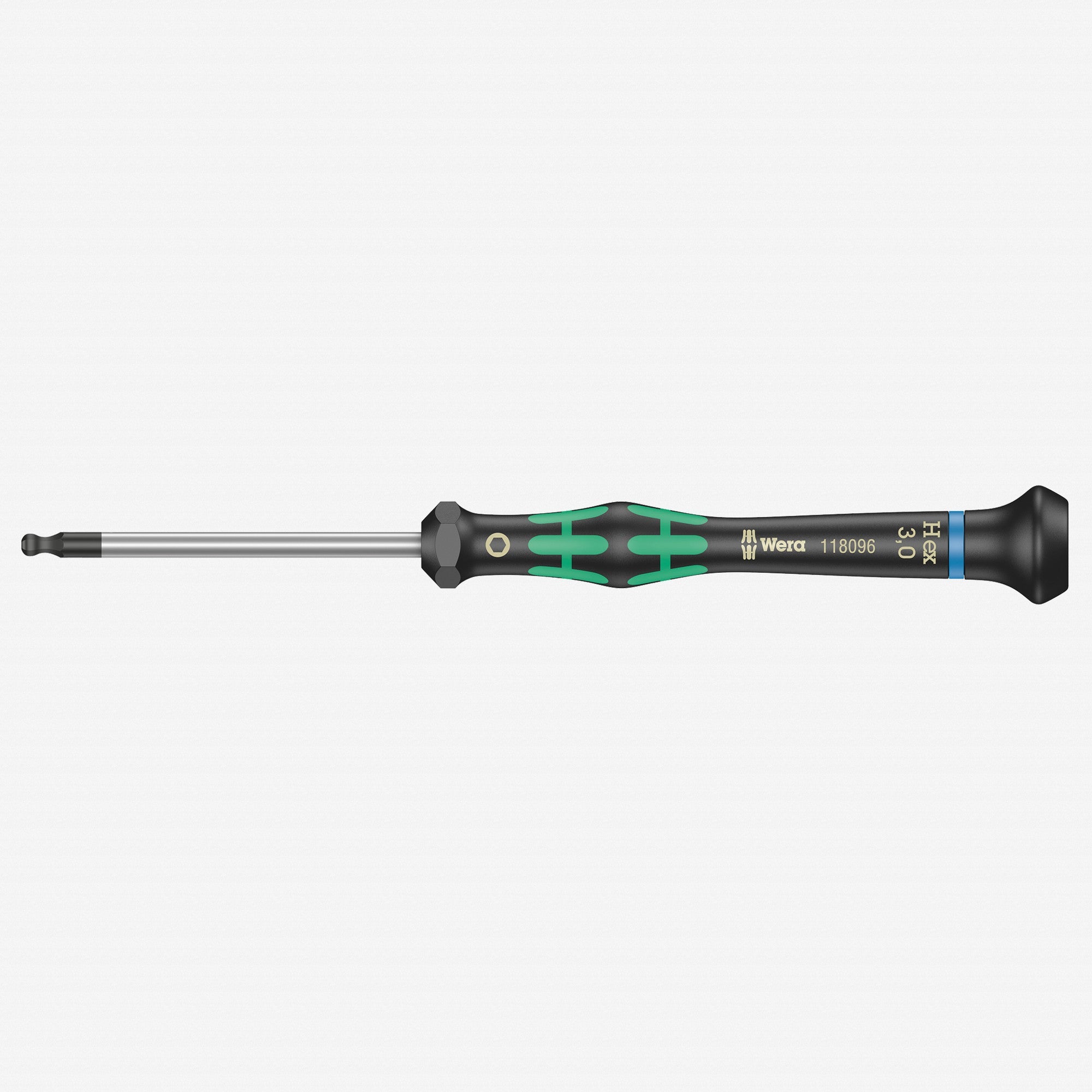 Wera 118096 3 x 60mm Kraftform Micro Ball End Hex Precision Screwdriver