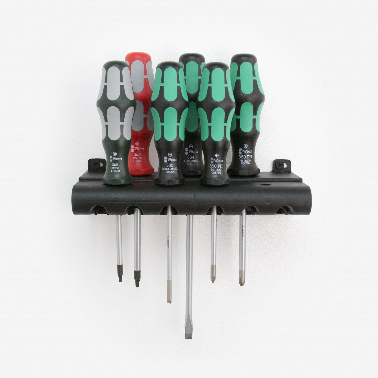 Wera 347778 Kraftform Plus Slotted/Phillips/Square Screwdriver Set + Rack